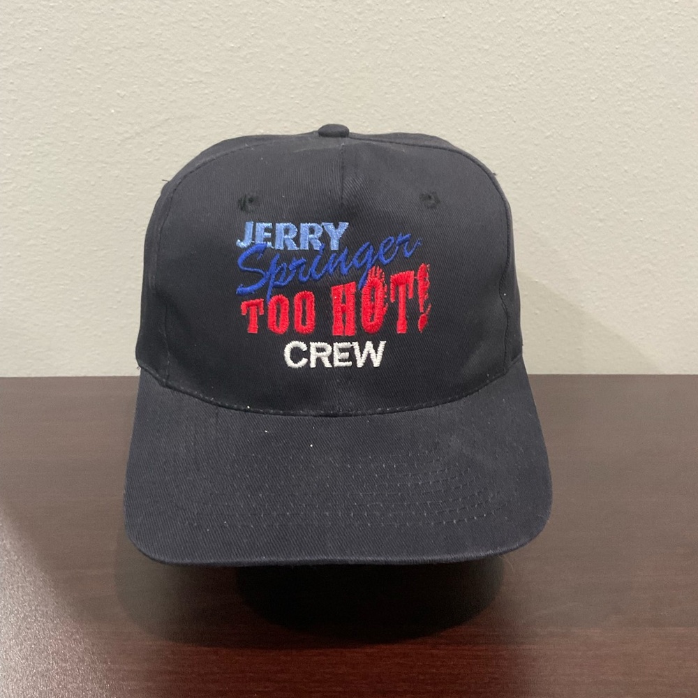 Vintage Jerry Springer Too Hot Crew Black Cap